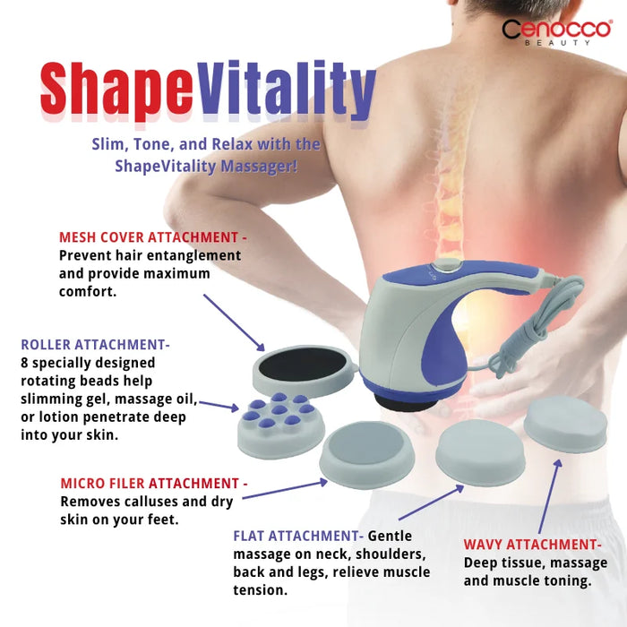Masajeador Anticelulítico giratorio de cuerpo completo ShapeVitality - Bronmart