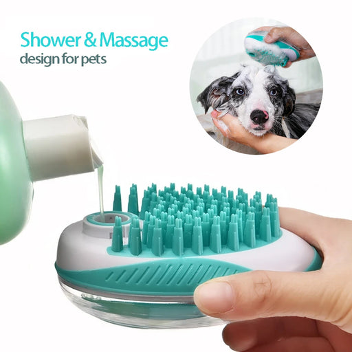 Cepillo 2 en 1 para Mascotas: Baño y Cepillado en Uno