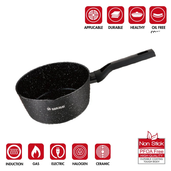 Herzog HR-2619: Juego de ollas para leche/salsa de 3 piezas con pico vertedor