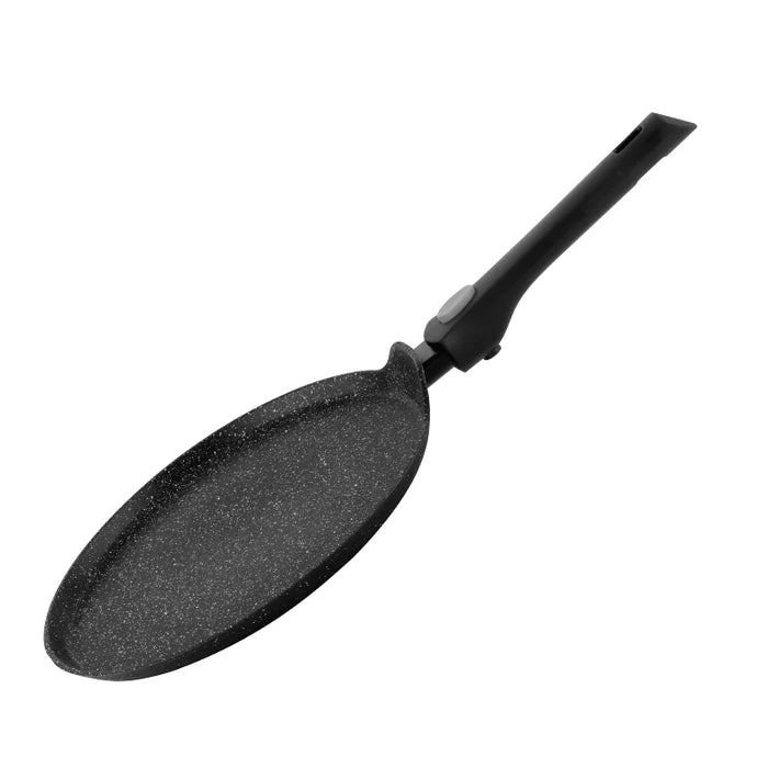 Herzog HR-3615: Sartén para crepes de mármol de 28 cm con mango desmontable