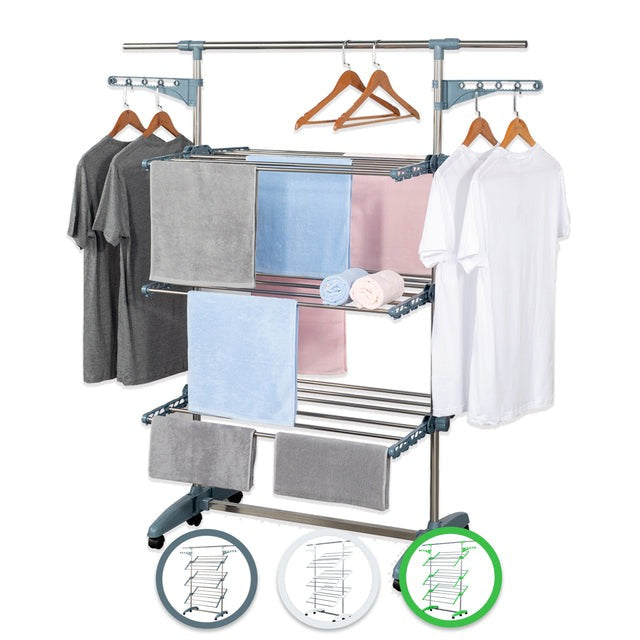 Tendedero de 3 Niveles para Ropa Color Gris| BronHome©