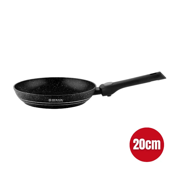 Herzog HR-3620: Sartén revestida de mármol de 20 cm con mango desmontable