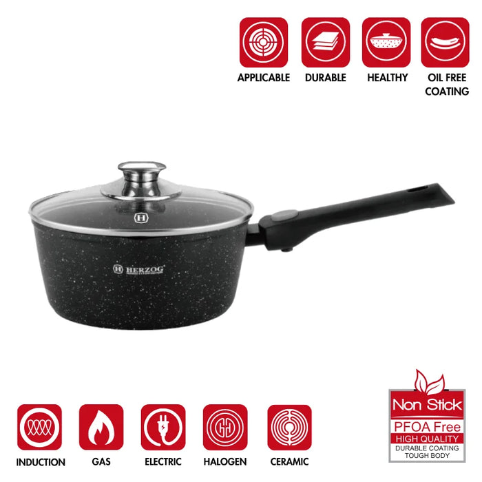 Herzog HR-3621: Olla para Salsa de 6 Piezas con Mango Desmontable