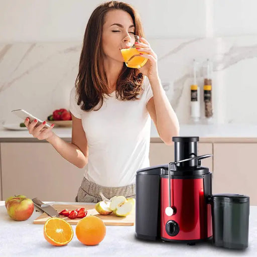 Extractor de zumos de acero inoxidable de 15L - 700W - Rojo | BronKitchen©