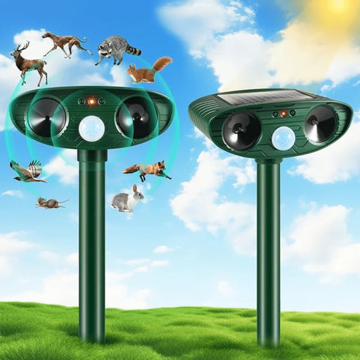 Repelente de Animales Solar Ultrasónico, ahuyentador solar universal BronTools - Bronmart