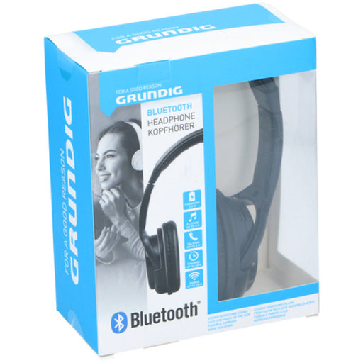 Grundig ED-40080: Auriculares estéreo Bluetooth con micrófono aislante del ruido Negro -Bronmart
