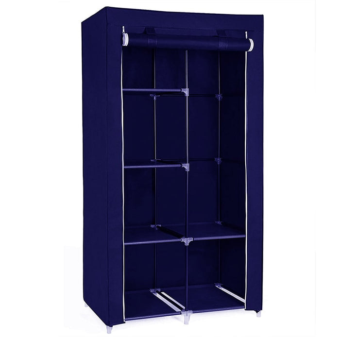 Armario de tela para ropa, organizador ropero plegable - Pequeño Azul | BronHome©