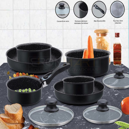 Batería, De Revestimiento De Mármol Con Asas Desmontables,BronKitchen©,HG-5000-10-pcs-Batterie-de-cuisine-avec-revetem-13,bronmart,ES