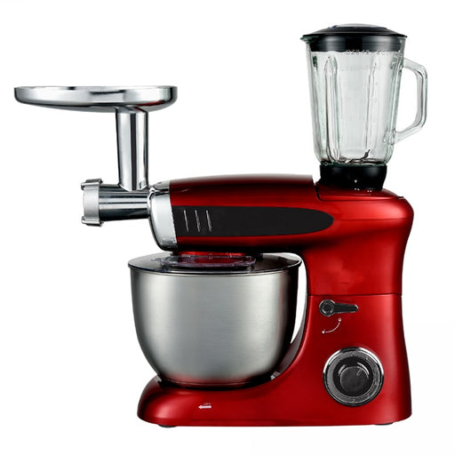 Batidora amasadora de pie multifuncional licuadora, picadora de carne, Roja | BronKitchen©