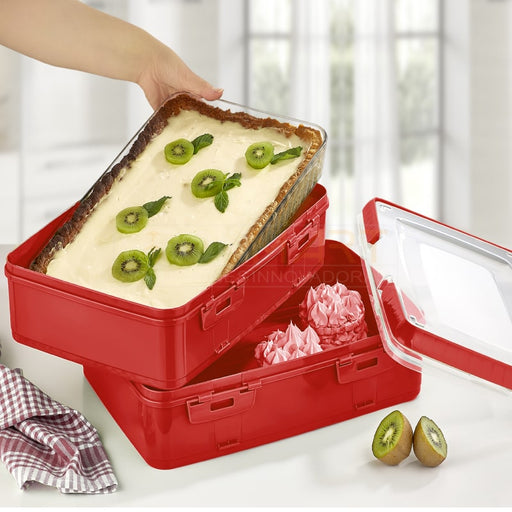 Caja ,dobe,de transporte ,para pasteles _ BronKitchen©,Recipiente para fiestas con 2 niveles e inserto de elevación - Caja de transporte para pasteles para alimentos - Recipiente para pasteles con asas,porta tartas, porta tartas, porta tartas, porta tartas cristal, porta tartas carton, porta tarjetas de tela, porta tartas el corte ingles, porta tartas rectangular, caja porta tartas, como hacer un porta tartas de tela, portail ac tartas,