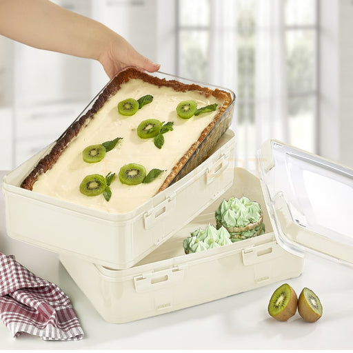 Caja ,dobe,de transporte ,para pasteles _ BronKitchen©,Recipiente para fiestas con 2 niveles e inserto de elevación - Caja de transporte para pasteles para alimentos - Recipiente para pasteles con asas,porta tartas, porta tartas, porta tartas, porta tartas cristal, porta tartas carton, porta tarjetas de tela, porta tartas el corte ingles, porta tartas rectangular, caja porta tartas, como hacer un porta tartas de tela, portail ac tartas,