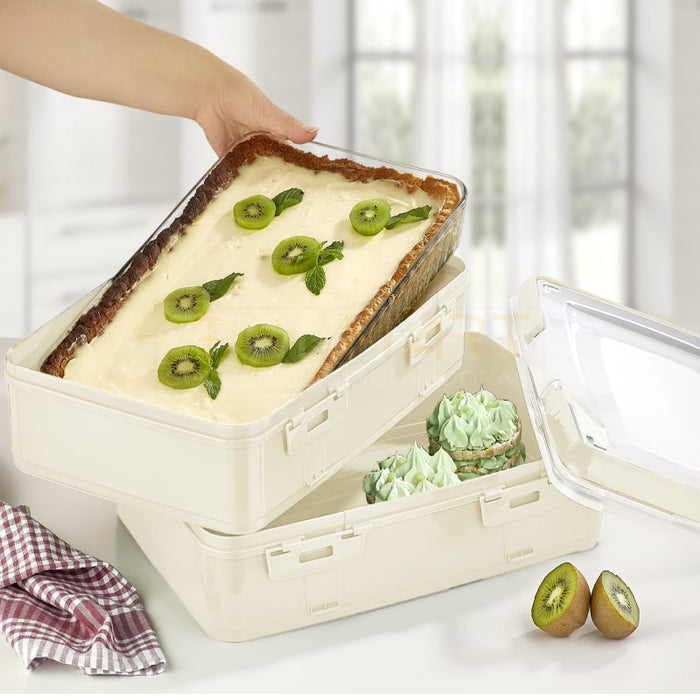 Caja ,dobe,de transporte ,para pasteles _ BronKitchen©,Recipiente para fiestas con 2 niveles e inserto de elevación - Caja de transporte para pasteles para alimentos - Recipiente para pasteles con asas,porta tartas, porta tartas, porta tartas, porta tartas cristal, porta tartas carton, porta tarjetas de tela, porta tartas el corte ingles, porta tartas rectangular, caja porta tartas, como hacer un porta tartas de tela, portail ac tartas,