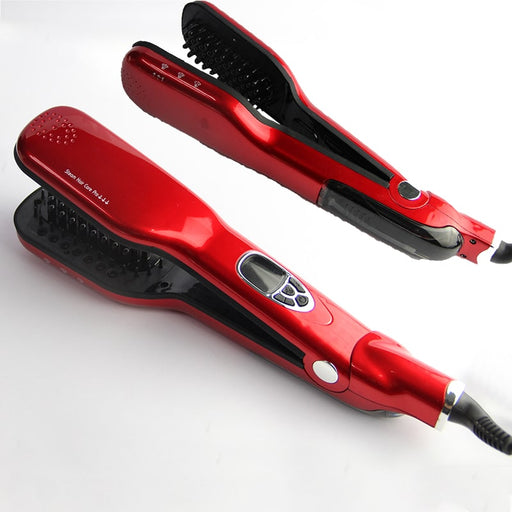 Plancha-de-Pelo-profesional-a-vapor-3-en-1-BronBeauty©,Cepillo-de-vapor,plancha-de-pelo,plancha-de-vapor,solución-para-cabello-rizado,Plancha-de-Pelo-profesional,Plancha-de-Pelo-de-Vapor,acción-iónica-con-ajustes-de-temperatura