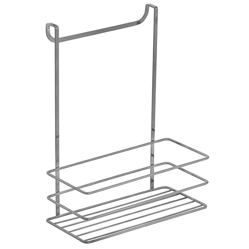 Cesta,metálica,para,Puertas,de,armarios,Estante,de,Cocina,y,baño,sin,Taladro,Práctico,Organizador,de,Fregadero,para,Estropajo, detergente, etc,Accesorios,de,Cocina,Plateado