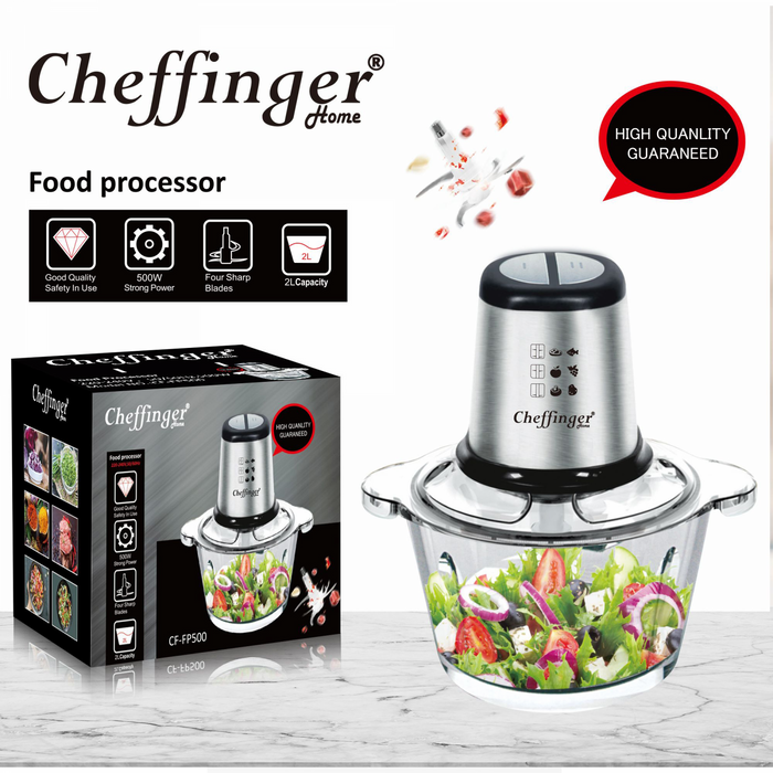 Cheffinger CF-FP500: Procesador de alimentos de 2L - 500W
