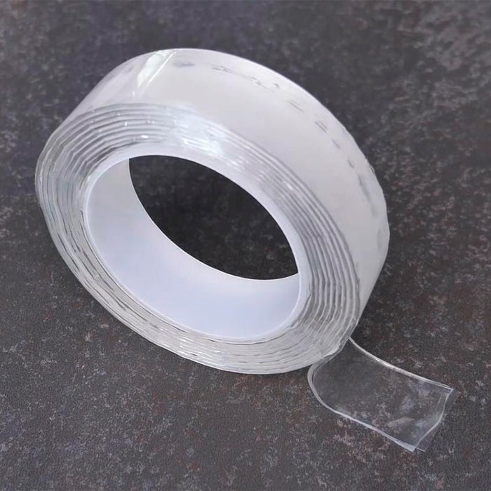 Cinta adhesiva transparente reutilizable de doble cara de 2 metros | BronWellys©,cinta doble cara, adhesivo doble cara, cinta doble faz, cinta doble cara 3m, cinta adhesiva doble cara, cinta doble faz 3m, cinta de doble cara, velcro doble cara, cinta doble cara transparente ,cinta doble cara extrafuerte