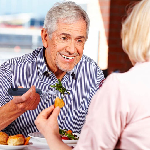 Cubiertos adaptados para ancianos, artritis, párkinson y discapacitados, 4 piezas | BronWellys©,cubiertos adaptados, cubiertos adaptados para discapacitados, cubiertos adaptados personas mayores, cubiertos adaptados para parkinson, cuchillo tenedor adaptado, cubiertos adaptados terapia ocupacional, cubierto adaptado, cubiertos adaptados parkinson