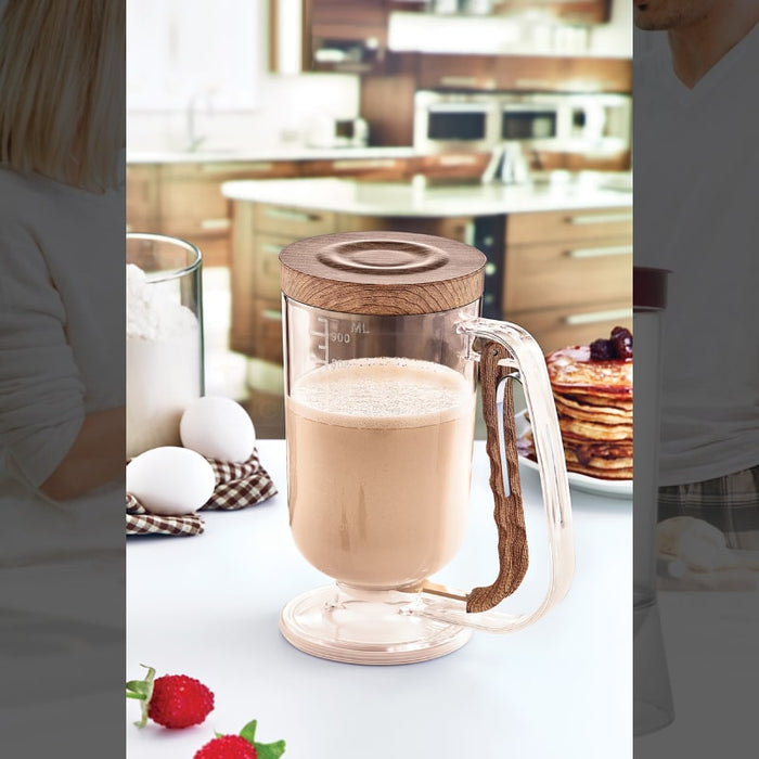 dispensador de masa para pancakes, dispensador de masa para reposteria, dispensador de masa para galletas, dispensador de masa para hot cakes, dispensador de masa para donas, embudo dispensador de masa, dispensador de masa para magdalenas, dispensador de aceite para masajes, jarra dispensadora de masa,dispensador de masa de pastel de masa de plástico púrpura de alimentaria, repostería, herramientas de decoración de repostería para hornear, herramientas de cocina