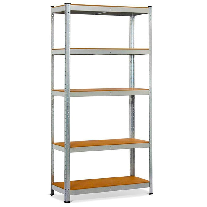 Estantería-metálica-kit-Marrón-y-Plata-180x90x40cm, carga-max. 175kg-por-balda-BronTools©,HG-8027-Clayette-de-Stockage-Galvanisee-HG-8027-2-bronmart.com