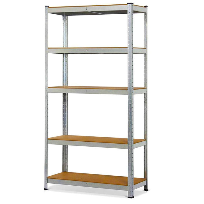 Estantería-metálica-kit-Marrón-y-Plata-180x90x40cm, carga-max. 175kg-por-balda-BronTools©,HG-8027-Clayette-de-Stockage-Galvanisee-HG-8027-2-bronmart.com