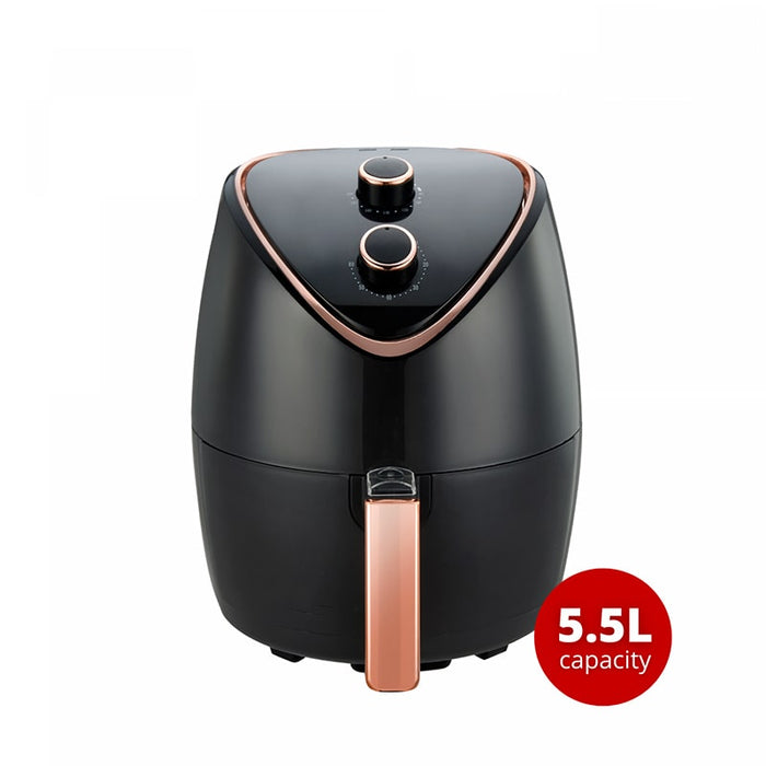Freidora de aire sin aceite, AirFryer 5.5L de 1400 W con control manual | BronKitchen©,freidora de aire,freidora,electrodomésticos,comida sana,comida saludable