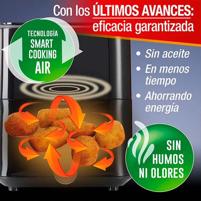 Freidora de aire sin aceite, AirFryer 5.5L de 1400 W con control manual | BronKitchen©,freidora de aire,freidora,electrodomésticos,comida sana,comida saludable