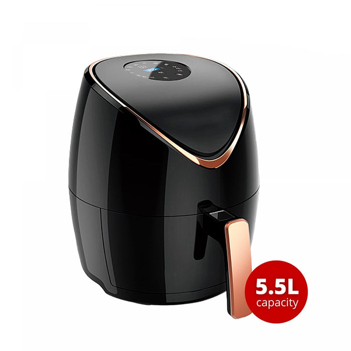 Freidora de aire sin aceite, Freidora de aire sin aceite, AirFryer familiar  5.5L de 1400 W con pantalla táctil LED | BronKitchen©,comer sano,airfryer,freidora sin aceite,Freidora de aire 4 letros | BronKitchen©freidora de aire,freidora,electrodomésticos,comida sana,comida saludable
