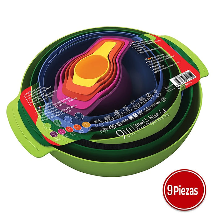 Juego-de-cuencos-colador-inox-y-tazas-medidoras-9-en-1-BronKitchen©,Coladores-Cocina-Bol-para-Mezclar,Juego-de-Cuencos,Cuencos-Mezcladores-de-Boles, Exprimidor-de-Cítricos, Cuencos-Nido-de-Plástico-sin-BPA,para-Frutas-y-arena-y-pasteleria,bronmart,es,it,fr,nl,be,co.uk