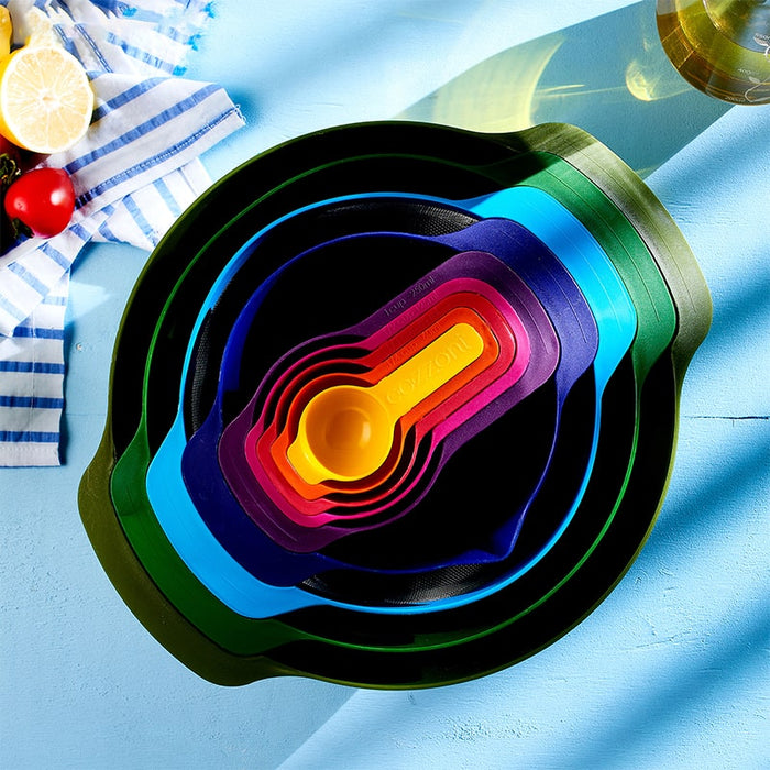 Juego-de-cuencos-colador-inox-y-tazas-medidoras-9-en-1-BronKitchen©,Coladores-Cocina-Bol-para-Mezclar,Juego-de-Cuencos,Cuencos-Mezcladores-de-Boles, Exprimidor-de-Cítricos, Cuencos-Nido-de-Plástico-sin-BPA,para-Frutas-y-arena-y-pasteleria,bronmart,es,it,fr,nl,be,co.uk