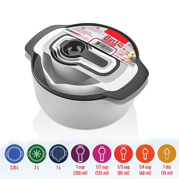 Juego-de-cuencos-y-tazas-medidoras-8-en-1-BronKitchen©,Coladores-Cocina-Bol-para-Mezclar,Juego-de-Cuencos,Cuencos-Mezcladores-de-Boles, Exprimidor-de-Cítricos, Cuencos-Nido-de-Plástico-sin-BPA,para-Frutas-y-arena-y-pasteleria,bronmart,es,it,fr,nl,be,co.uk