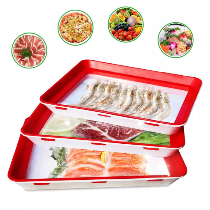 Juego de 2 Bandejas de conservación de alimentos con sello al vacío | BronKitchen©