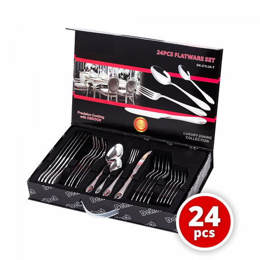 Juego de cubiertos de 24 piezas con caja - Arco | BronKitchen©