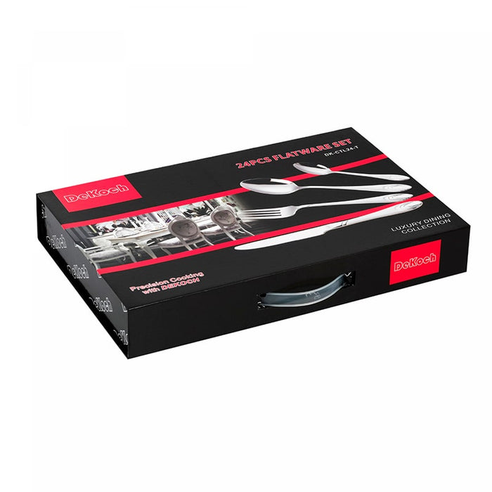 Juego de cubiertos de 24 piezas con caja - Arco | BronKitchen©