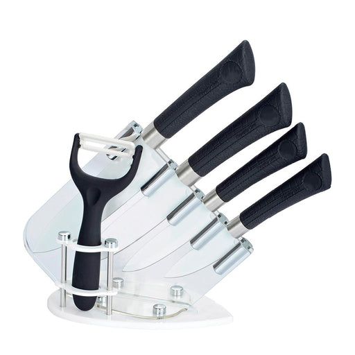 Juego,de,cuchillos,de,5,piezas,con,soporte,de,acrílico-rojo,BronKitchen©,kss600,comprar,cuchillos,cuchillos,carne,cuchillos,de,carne,cuchillos,mesa,cuchillos,para,carne,set,dLine-Ensemble-de-couteaux-en-ceramique-n