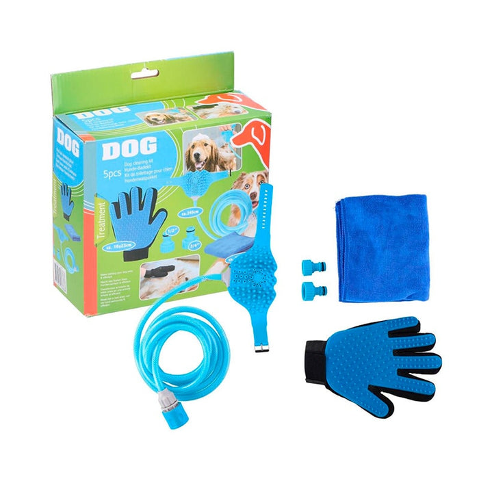 Kit lavador de perros  de 5 piezas  | BronPets©,Kit de lavado y limpieza para perros 5 en 1 para tratamiento de mascotas