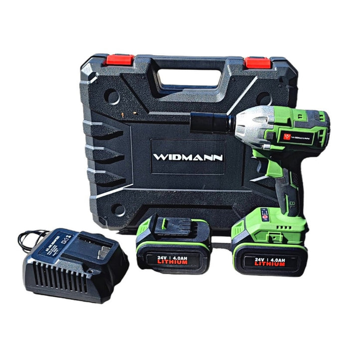 Llave de impacto 24v, 4 Ah con 2 baterías | BronTools©