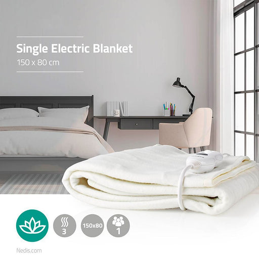 Manta eléctrica, manta térmica eléctrica de 150x80cm - Blanco | BronNedis©,mantas eléctricas, almohadilla electrica, manta electrica bronmart, manta eléctrica calidad, manta termica electrica,