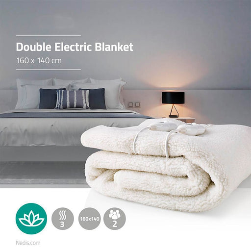 Manta eléctrica, manta térmica eléctrica  de 160x 140cm - Blanco | BronNedis©,mantas eléctricas, almohadilla electrica, manta electrica bronmart, manta eléctrica calidad, manta termica electrica,