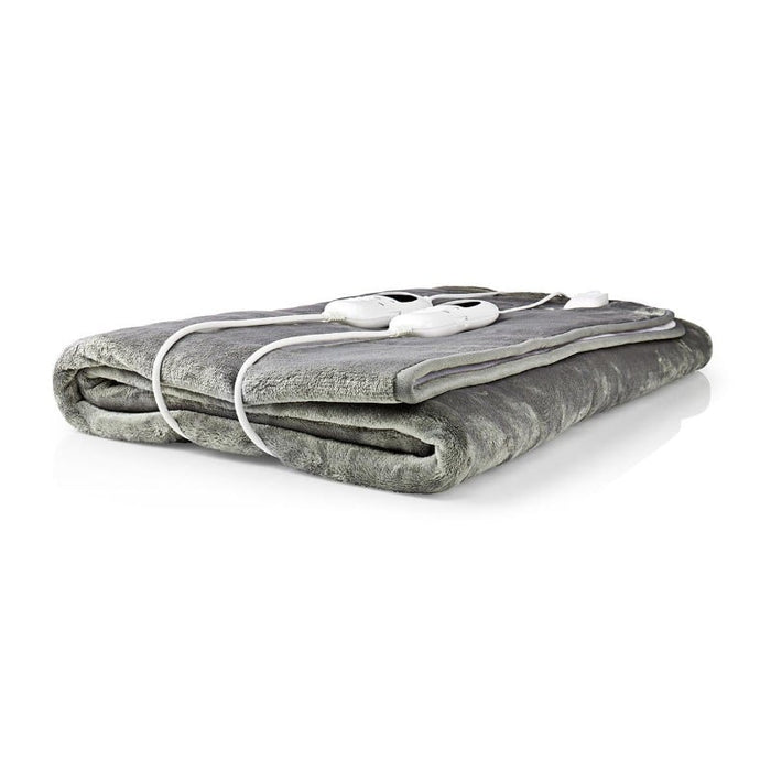 Manta eléctrica, manta térmica eléctrica de 160x140cm - Blanco Gris | BronNedis©,mantas eléctricas, almohadilla electrica, manta electrica bronmart, manta eléctrica calidad, manta termica electrica,