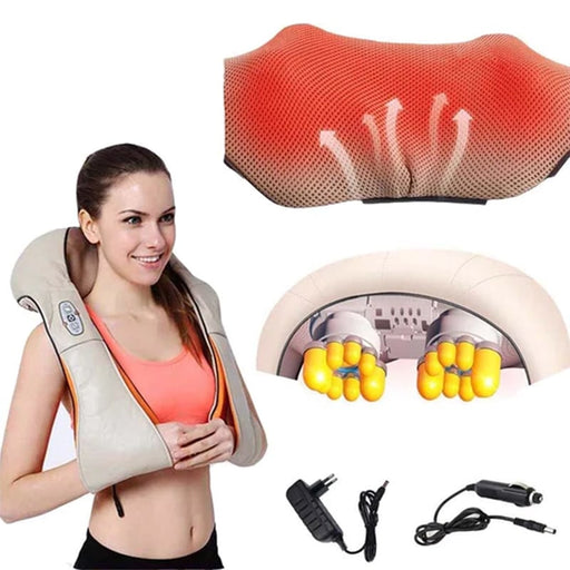 Masajeador-de-Cuello-Hombros-y-Espalda-BronHealth© ,Masajeador-de-Cuello-y-Hombros-Básico-Shiatsu,Masajeador-Cervical-con-3D -Rotación-y-Función-de-Calor-para-Relajación-de-Fatiga-en-Casa, Oficina-o-Coche-2-Años-Garantía,bronmart,es,fr,it,nl,be,de,pt,co.uk,Masajeador para hombros, espalda, cuello Shiatsu, con función de calor, masajeador cervical, cojín de masaje eléctrico, 16 cabezales de masaje, regalo para mujeres, hombres, oficina,coche y hogar