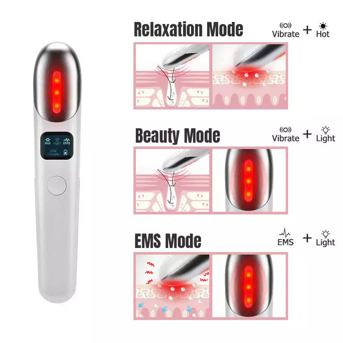 Productos Masajeador de Ojos EMS Antiedad con Fototerapia, Termoterapia y Vibración | BronBeauty©