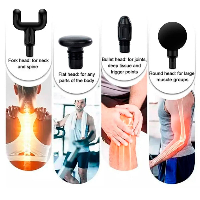 Mini pistola de masaje portátil 2.0 Color Gris Oscuro | BronFit©