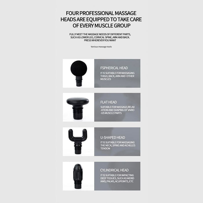 Mini pistola de masaje portátil 2.0 Color Blanco | BronFit©