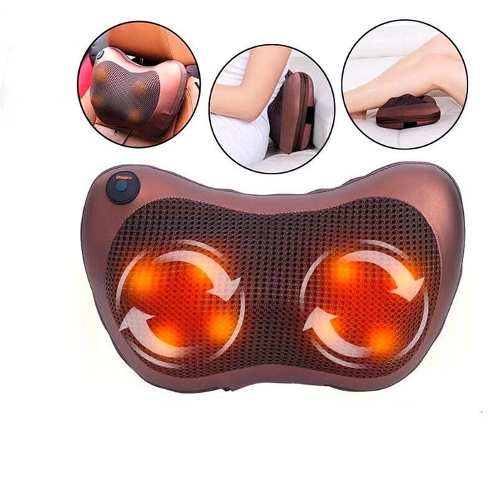 Multifunción Almohada de Masajem Shiatsum Cuello Cojín Masajeador para Proteger la Columna Vertebral y Relajar Cuello Espalda y mTodo el cuerpo en Casa Oficina Coche,bronmart,ES,Masajeador Espalda Shiatsu Masajeador de Cuello con Función de Calentamiento, Control de Velocidad, con 8 Nodos 3D Almohada de Masaje, para Cervical, Piernas, Hombro, Brazo Cojín Masajeador