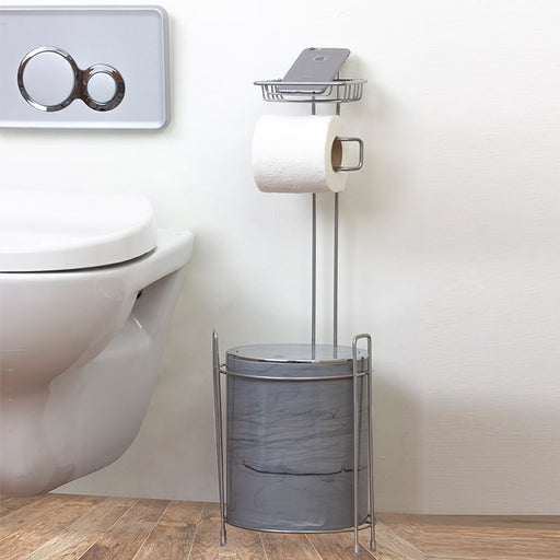 Portarrollos,con,Escobillero,Acero,Inoxidable,Plata,Brillante,Juego,de,Pie,y,portarrollos,para,El,WC,Universal,Portarrollos,de,papel,higiénico,de,pie,Moderno,dispensador,de,papel,higiénico,de,metal,Porta,rollos,de,pie,con,espacio,para,4,rollos,de,papel,higiénico,plateado,mate