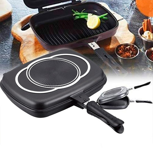 Sartén doble de fundición a presión de 32 cm | BronKitchen©