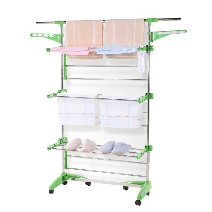 Tendedero-de-Ropa-Plegable-Vertical-BronHome©,Tendedero-de-Ropa-Plegable-de-Pie-que-Ahorra-Espacio,3-Niveles-de-Gran-Espacio-de-Secado,El-Perchero-Tiene-Ruedas-para-Interiores-y-Exteriores,Tendedero-de-Ropa-Plegable-Vertical, Inoxidable-a-Prueba-de-Herrumbre-con-Alas-Laterales,Tendedero-Extensible-y-Ajustable-para-Ropas-con-Ruedas,bronmart,es,fr,nl,be,de,co.uk