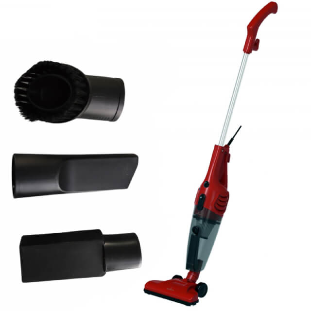 foto del Aspirador Sin Bolsa 2 en 1 Just Perfecto 600W - Color Rojo | BronHome© con los cabezales
