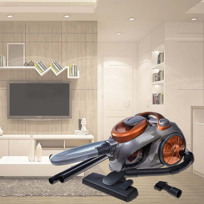 Aspiradora Sin Bolsa Multi-ciclón 2.5L, 1200 W, ABS, acero inoxidable | BronHome©