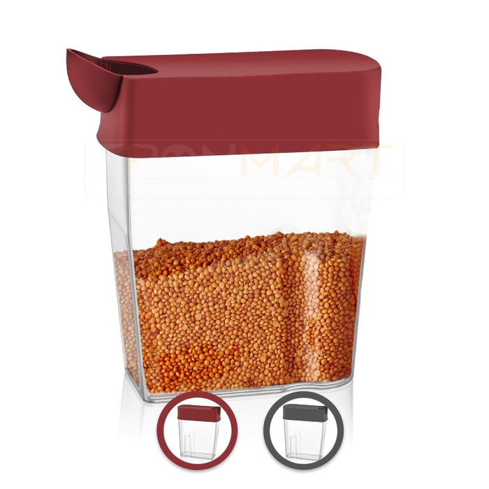 Botes Cocina, Juego de 6 Piezas de Recipiente de Botes Cocina Almacenaje de Plástico de Alimentos Sellados con Tapa, Se Utiliza para Almacenar Cereales, Pasta, Arroz, Harina, Etc